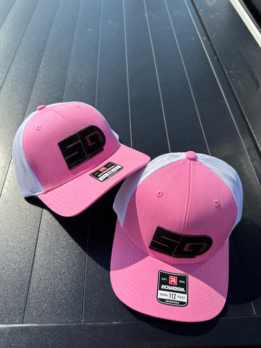Pink SG Leather Patch Hat