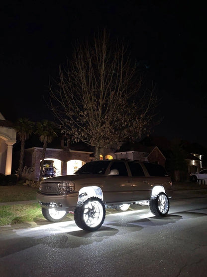 Quad Row White Wheel Lights