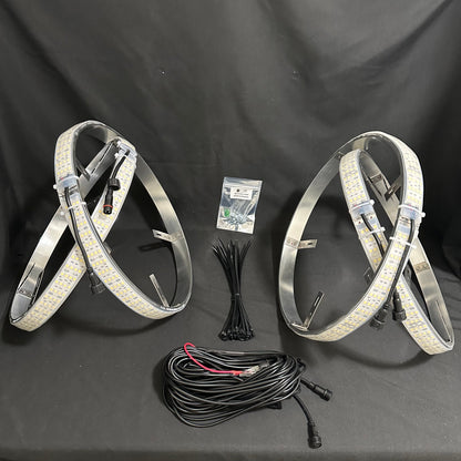 Quad Row White Wheel Lights